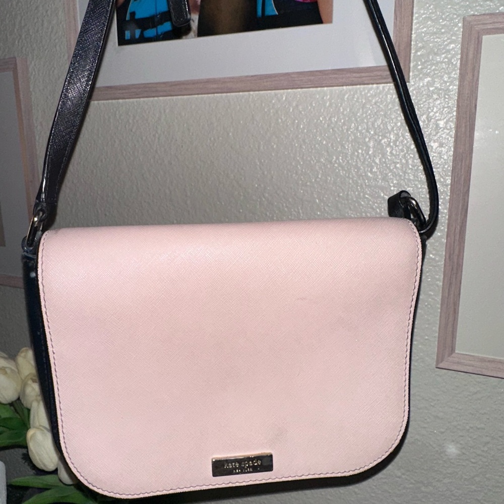 Kate Spade Light Pink and Black Crossbody Bag